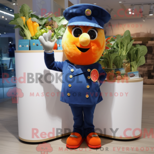 Navy Abrikos maskot kostume...