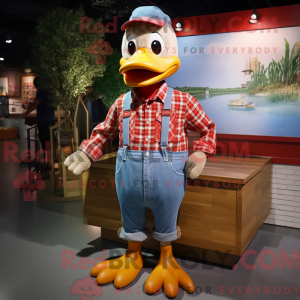 Red Duck maskot kostume...