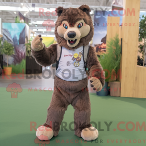 Brown Wolf maskot kostyme...