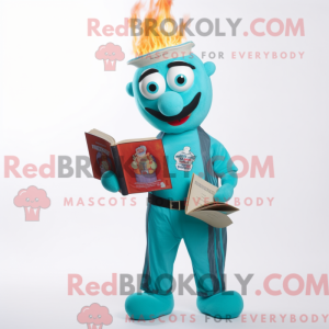 Postava maskota tyrkysového...
