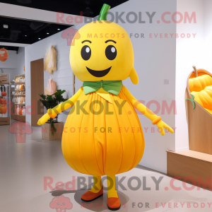 Lemon Yellow Pumpkin mascot...