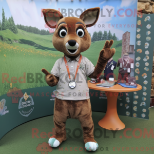 Brown Roe Deer mascot...