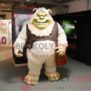 Cream Ogre mascot costume...