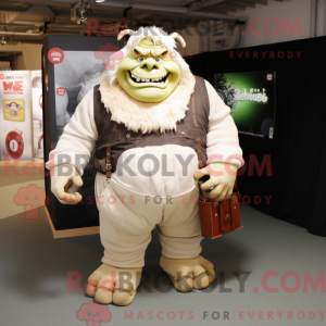 Cream Ogre maskot kostume...