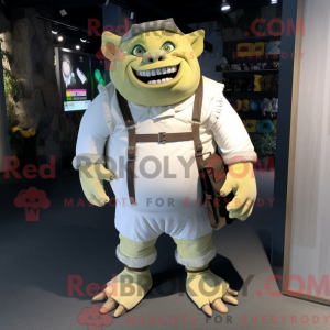 Cream Ogre mascot costume...