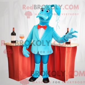 Cyan Lobster Bisque mascot...