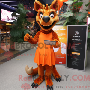 Orange Chupacabra mascot...