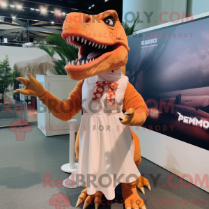 Peach T Rex mascot costume...