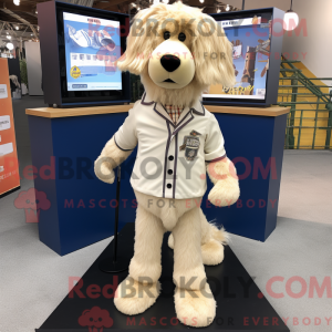 Beige hundemaskotdraktfigur...