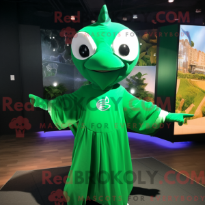 Green Manta Ray mascot...