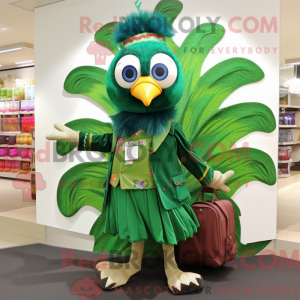 Forest Green Peacock maskot...