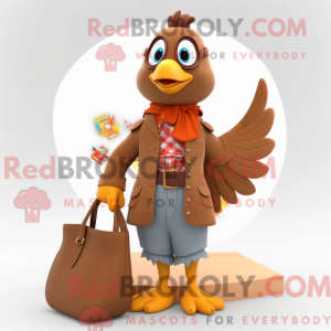 Brown Dove maskot kostume...