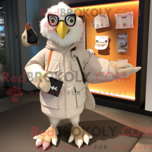 Cream Harpy maskot kostume...