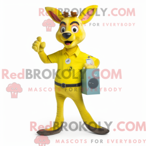 Citrongul hjorte maskot...