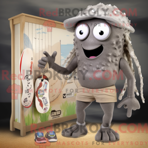 Grå Medusa maskot kostume...