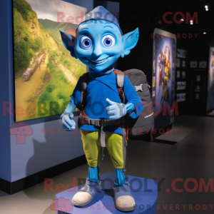 Blaue Elfe Maskottchen...