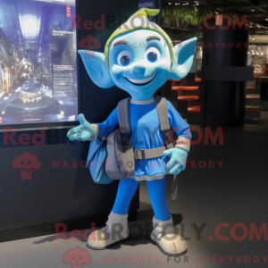 Blue Elf maskot kostume...