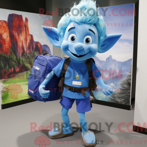 Blaue Elfe Maskottchen...