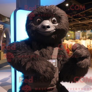 Black Sloth mascot costume...