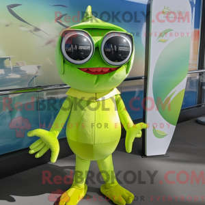 Lime Green Swordfish mascot...