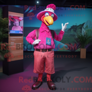 Magenta Flamingo maskot...