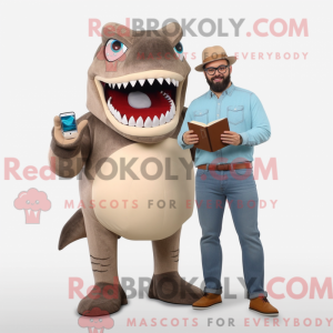 Beige Megalodon maskot...