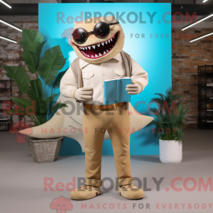 Beige Megalodon maskot...