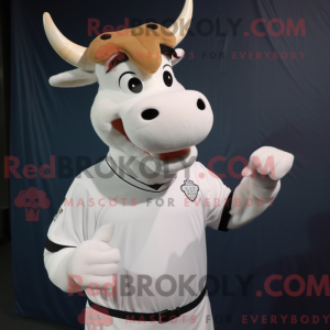 White Jersey Cow mascot...