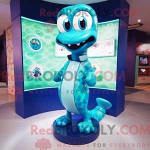 Cyan Snake Maskottchen...