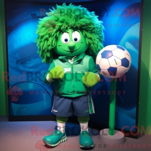 Green Rugby Ball mascot...