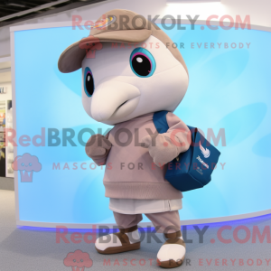 Beige Dolphin mascot...