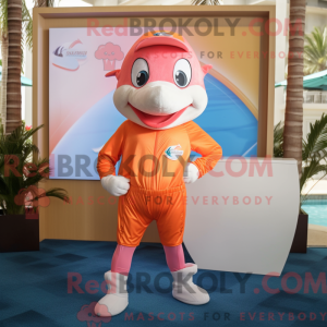 Peach Dolphin mascot...