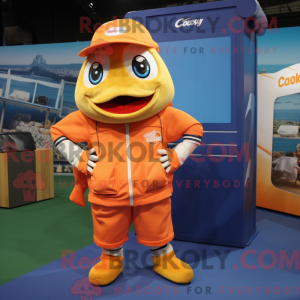 Orange Tuna mascot costume...