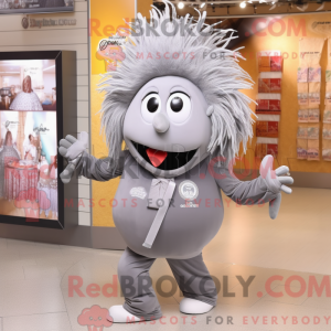 Gray Onion mascot costume...