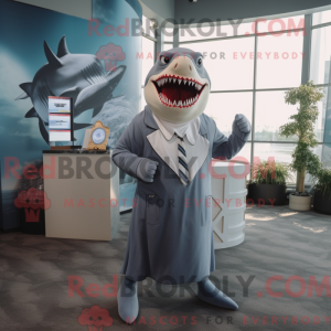 Gray Megalodon mascot...