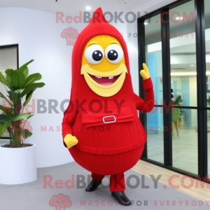Rød Baa maskot kostume...