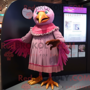 Pink Crow maskot kostume...
