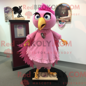 Pink Crow maskot kostume...