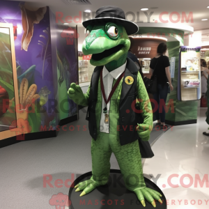 Grøn Python maskot kostume...