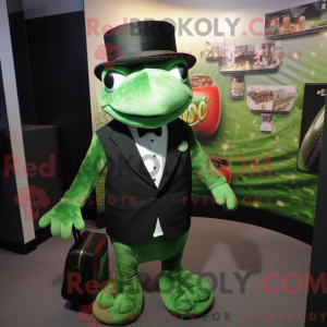 Grøn Python maskot kostume...