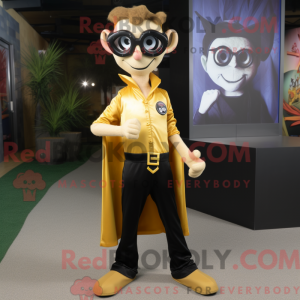 Guld vampyr maskot kostume...