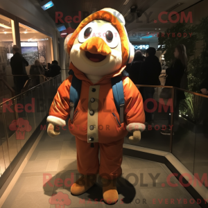 Cream Clown Fish mascot...