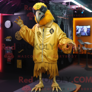 Gold Crow-mascottekostuum...