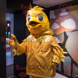 Maskottchenkostüm Gold Crow...