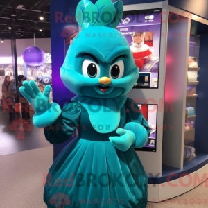 Postava maskota Teal Queen...