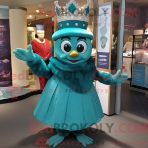 Postava maskota Teal Queen...