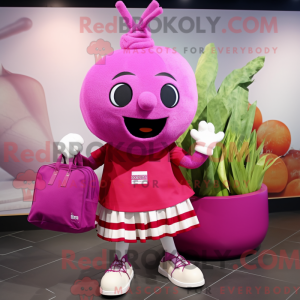 Magenta Turnip Maskottchen...