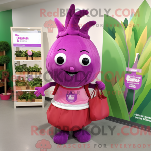 Magenta Turnip mascot...