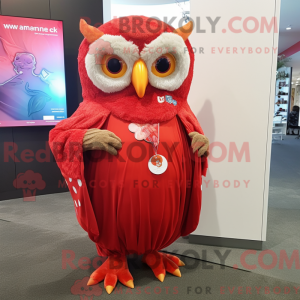 Maskotdraktfigur Red Owl...