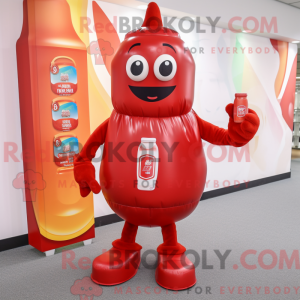 Postava maskota Red Bottle...